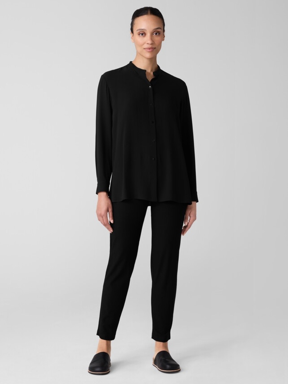 Eileen Fisher stretch crepe Black size Medium
